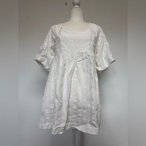 FREE PEOPLE Gigi Tunic Mini Dress Puff Sleeve